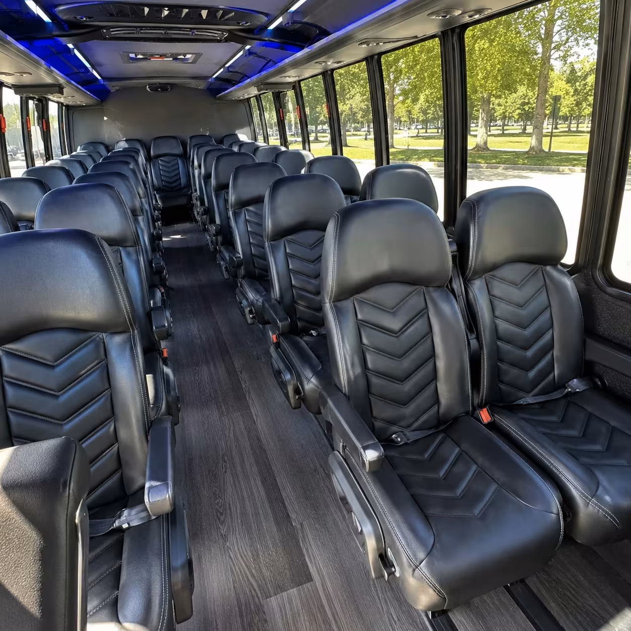 25 passenger minibus interior