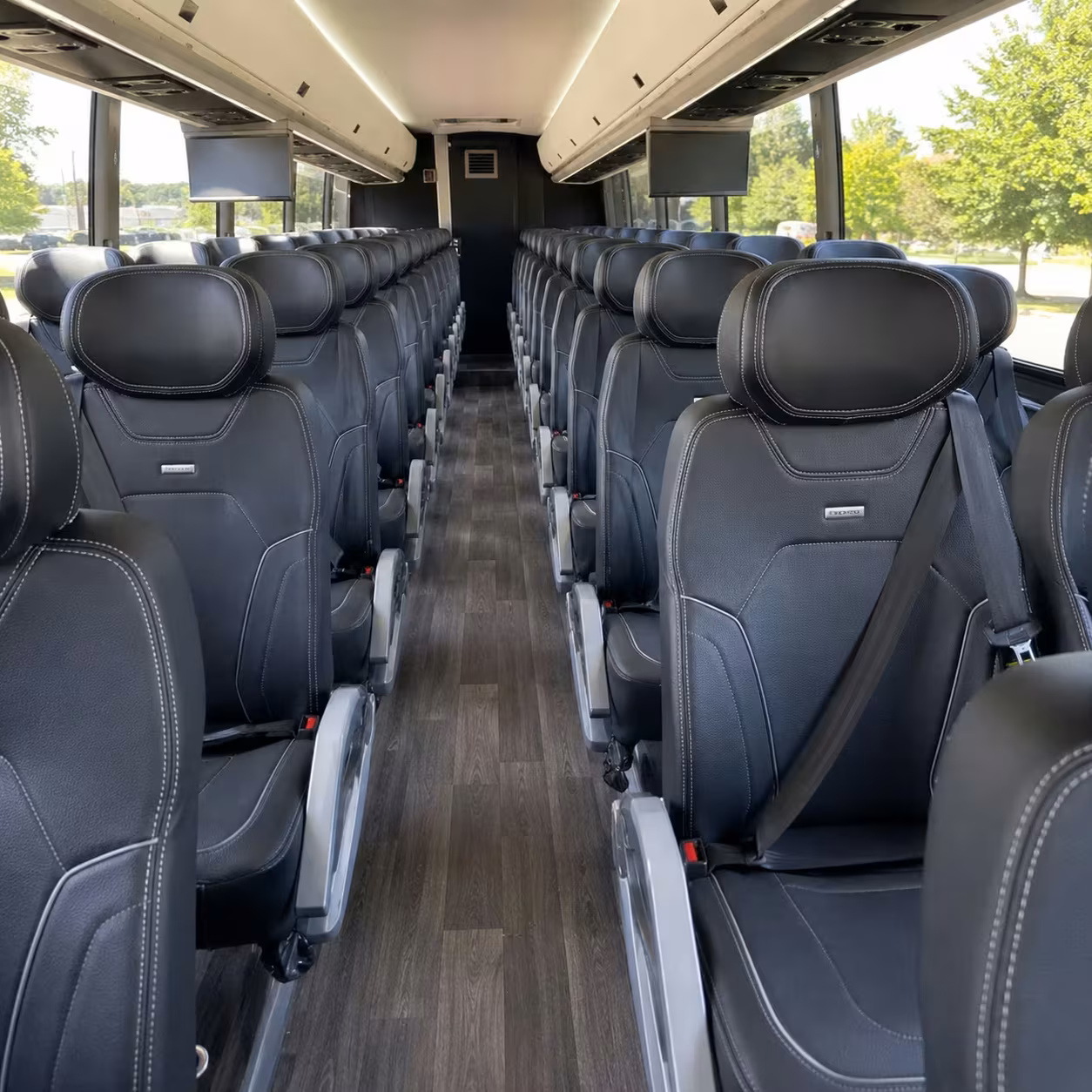 56 passenger charter bus interior